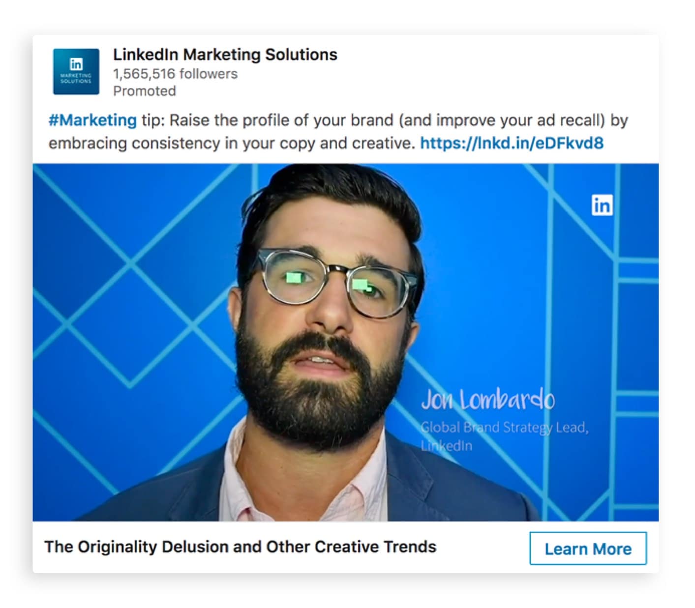 Single Image Ad Example How to create your first LinkedIn ad - Promo.com