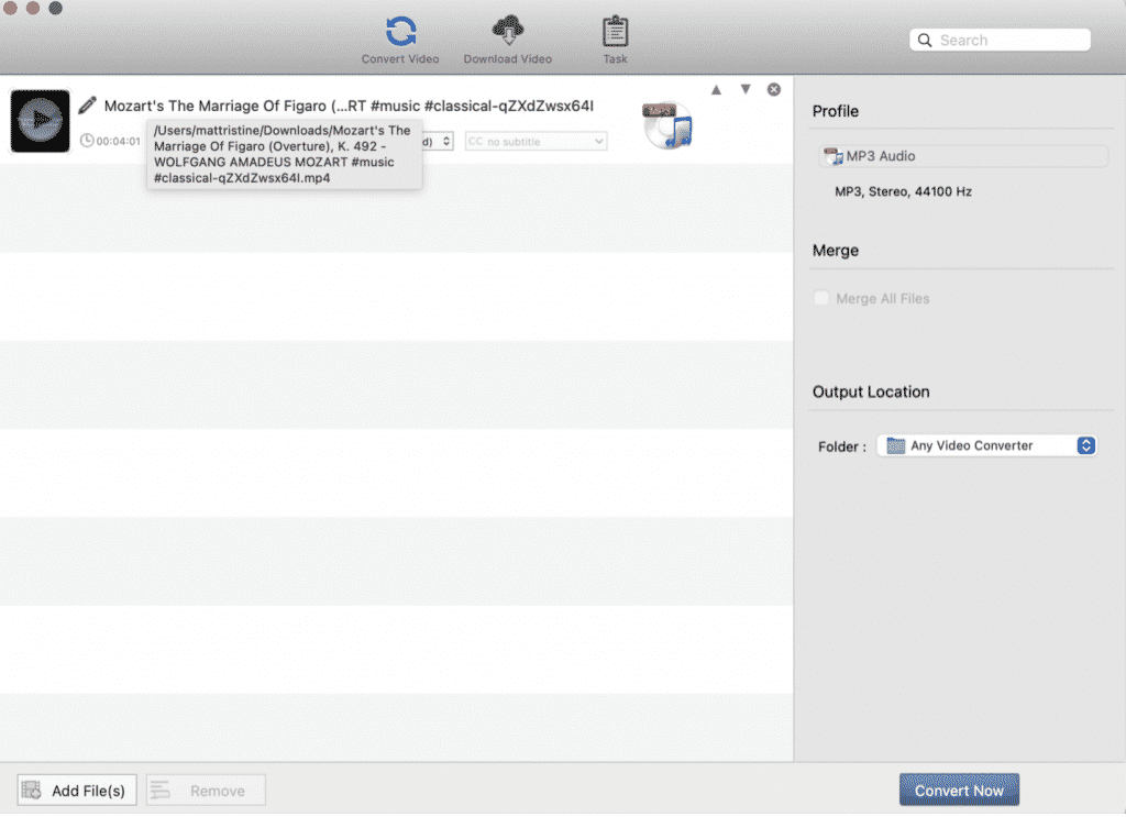 Convert Video Screen